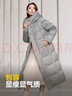 波司登（BOSIDENG）【反季】羽絨服新國標90絨女長(cháng)款過(guò)膝廓形顯瘦自由舒適保暖外套 優(yōu)雅灰8413 M 165/88A 體重約120-140斤 曬單實(shí)拍圖