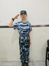 何佳功贛州贛縣第三中學訓練服 迷彩短袖套裝T恤高中學新生軍訓T恤上衣 綠碼（棉T恤+短褲+帽） XS 160 (建議80-95斤) 曬單實拍圖