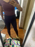 徽昂運動(dòng)套裝女瑜伽服套裝跑步健身服速干衣胸墊t恤拼接短袖長(cháng)褲紫M 曬單實(shí)拍圖