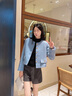 香影藍(lán)色小香風(fēng)外套女2025秋季新款圓領(lǐng)輕奢正肩優(yōu)雅氣質(zhì)毛呢上衣 航線(xiàn)藍(lán) S 曬單實(shí)拍圖