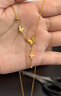 周大福 流蘇蝴蝶黃金項鏈(工費620)40cm 約4.5g EOF1058七夕禮物 曬單實拍圖