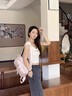 稻草人雙肩包女2025新款時(shí)尚百搭背包大容量高級質(zhì)感通勤旅游書(shū)包送女友 米白 曬單實(shí)拍圖