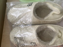 福虹辰2025新款防水棉拖鞋女冬季居家防滑加絨小牛包跟厚底外穿棉拖HD 情侶防水可愛(ài)小牛-白色 36-37 適合35-36 曬單實(shí)拍圖
