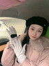 GOLOVEJOY保暖手套女冬季防風(fēng)防寒滑雪內膽戶(hù)外登山騎行抓絨觸屏手套 米色S 曬單實(shí)拍圖