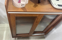 素成木餐邊柜實(shí)木一體靠墻柜子儲物柜茶水柜家用客廳收納柜廚房置物柜子 【中式亞克力移動(dòng)門(mén)】胡桃木色70cm 曬單實(shí)拍圖