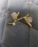 Mck 金色玉蘭花胸針高檔女胸花西裝配飾七夕情人節禮物 曬單實(shí)拍圖