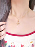 央創(chuàng)時尚中國黃金錦鯉項鏈女款平安扣玉吊墜女士生日禮物女生女友老婆S925 曬單實(shí)拍圖