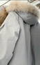 F426【趙露思許妍同款】90絨加厚大毛領(lǐng)工裝派克連帽羽絨服 白灰色 M 曬單實(shí)拍圖