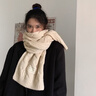 CRANTA KOMEIA圍巾女2026新款韓版加寬圍脖冬季披肩保暖生日禮物送女生女友 米色 高級感送老婆女朋友實(shí)用高檔 曬單實(shí)拍圖