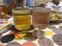 鳴譽(yù)【4只混裝】復古浮雕混合花紋酒杯喝水杯紅酒杯高腳杯飲料果汁杯 混合紋4個(gè) 曬單實(shí)拍圖