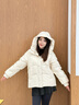 波司登25新款羽絨服女短款寬松休閑通勤連帽冬季舒適保暖外套B250245202 暖絨米7C28 S 160/84A 體重約100-110斤 曬單實拍圖
