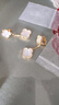 KZD胖東來(lái)品質(zhì)四葉草耳環(huán)18K金雙花925銀鍍18K玫瑰金黃金兩花長(cháng)款耳 黃金白貝母 曬單實(shí)拍圖