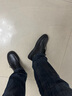 他她Tata軟底商務(wù)休閑皮鞋黑色英倫增高真皮爸爸鞋男VVK01CM4黑色 38 曬單實拍圖