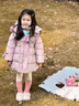 迪士尼女童中長(cháng)款羽絨服2025新款女寶寶棉衣冬季棉襖女孩冬裝夾棉外套 粉色羽絨服 110 cm 曬單實(shí)拍圖