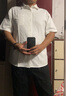 名創(chuàng  )優(yōu)品冰絲涼感襯衫男短袖薄款透氣休閑青少年高級感夏季襯衣Z 白色 XL 曬單實(shí)拍圖