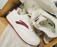 安踏元年丨女鞋板鞋秋季厚底增高休閑鞋小白鞋平底白色百搭運動(dòng)鞋女 【元年】象牙白/絳紅色-7 36.5 曬單實(shí)拍圖
