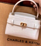 CHARLES&KEITH鱷魚(yú)紋凱莉包手提包斜挎包女包生日禮物CK2-50270880-1 曬單實(shí)拍圖