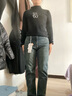 森馬（Semir）牛仔褲女冬加絨做舊長(zhǎng)褲女生保暖顯腿長(zhǎng)ins潮直筒褲103724124011 曬單實(shí)拍圖
