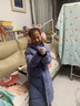 水孩兒（SOUHAIT）【極寒系列】童裝男童女童長(cháng)款羽絨服冬季兒童三防厚外套 霧藍紫 150 -充絨量212g 曬單實(shí)拍圖