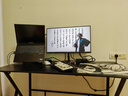 灝森夢電腦桌臺式電競游戲桌椅套裝碳纖維紋理組合桌子家用辦公學習書桌 【經(jīng)典款Pro】碳纖維+黑架120CM 曬單實拍圖