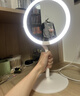 AMIRO覓光化妝鏡帶燈LED智能美妝鏡 桌面臺式高清梳妝鏡 多功能便攜鏡子 生日禮物女實(shí)用Mini3極簡(jiǎn)白 曬單實(shí)拍圖