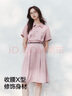 森馬（Semir）牛仔連衣裙女收腰翻領(lǐng)裙子2025夏涼感通勤休閑中長裙109325114021 曬單實(shí)拍圖