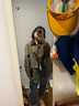 UR2025冬季新款女裝復古休閑卷邊高腰直筒牛仔長(cháng)褲UWB850009 藍色 29 曬單實(shí)拍圖