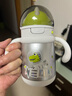 babycare babycare抑菌保溫杯寶寶吸管嬰幼兒學(xué)飲杯純鈦上學(xué)水壺兒童水杯 月巖銀-300ml -內鈦款 曬單實(shí)拍圖