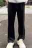 秋冬季休閑運動(dòng)褲加絨加厚衛褲潮流美式直筒長(cháng)褲百搭寬松休閑褲子 直筒褲黑色 常規 【清倉特價(jià)】 XL 【重磅高質(zhì)量款】 曬單實(shí)拍圖
