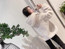 雅格羅伊貂絨外套女 真貂2024新款水貂毛貂皮大衣女整貂紫標短款連帽 珍珠本色 XL 曬單實(shí)拍圖