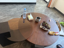 帕沙曼圓形實(shí)木茶幾中古風(fēng)小戶(hù)型家用客廳創(chuàng  )意鋼化玻璃茶幾小桌子6246Y 【加粗桌腳】0.9米茶幾組合 設計師新款 曬單實(shí)拍圖