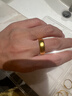 夢(mèng)金園黃金戒指 古法足金泥鰍背素圈可調節指環(huán)男女同款戒 生日禮物 約8.50g-面寬約6mm-克重多退少補 曬單實(shí)拍圖