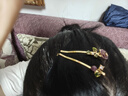 奢蔻（Cercoo）Cercoo/奢蔻莫奈玫瑰花園系列一字邊夾一對劉海夾發(fā)卡子頭飾發(fā)飾 紫色 曬單實拍圖