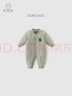 乖奇熊【暖護棉】嬰幼兒夾棉連體衣秋冬季保暖棉服寶寶加厚抗菌哈衣爬服 曬單實(shí)拍圖