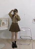 浪莎卡其色百褶裙女春季新款小個(gè)子高腰顯瘦黑色短裙a字jk半身裙子 深卡其色【常規】 L （建議105-115斤） 曬單實(shí)拍圖