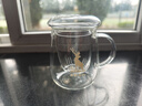 物生物（RELEA）茶杯女士茶水分離杯玻璃杯辦公泡茶杯子耐高溫花茶杯七夕節(jié)禮物 曬單實(shí)拍圖