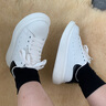 H8小白鞋2025新款百搭莆田鞋子情侶男女內(nèi)增高厚底休閑運(yùn)動(dòng)板鞋 白色-黑皮尾（禮盒裝） 37 女碼 曬單實(shí)拍圖