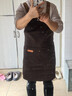 捌依依圍裙防水防油餐飲專(zhuān)用定制logo廚房家用烘焙男女通用工作服新款 防水肩帶可調節【深咖色】 曬單實(shí)拍圖