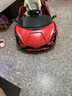星辰皓【蘭博基尼授權(quán)】兒童電動(dòng)車四輪玩具可坐人小孩寶寶嬰兒遙控汽車 紅色四驅(qū)+遙控+搖擺+皮座+軟輪 曬單實(shí)拍圖