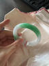 緬甸冰種翡翠手鐲玉手鐲淺綠飄花手鐲飄綠正圈冰糯種玉鐲子女款 53圈口 曬單實(shí)拍圖