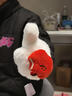 回傾手套冬季女可愛(ài)毛絨加絨加厚騎行保暖學(xué)生毛絨絨防寒蘋(píng)果掛脖手套 紅色蘋(píng)果 柔軟可愛(ài)丨加絨加厚丨防寒保暖 曬單實(shí)拍圖