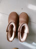 駱駝（CAMEL）小暖絨雪地靴女休閑百搭厚底增高保暖靴 L25W275070 駝色 38 曬單實(shí)拍圖