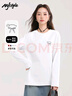 MJ STYLE純棉長(cháng)袖T恤女2025春秋季新款簡(jiǎn)約甜美小個(gè)子百搭休閑打底衫上衣 曬單實(shí)拍圖