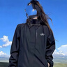 ALO YOGAALO戶(hù)外登山軟殼夾克服防風(fēng)防水寬松休閑連帽外套 黑武士單沖 2XL 曬單實(shí)拍圖
