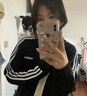 adidas休閑舒適三條紋立領(lǐng)夾克外套男裝秋季阿迪達斯官方輕運動(dòng) 黑色/白(推薦選大一碼) M 曬單實(shí)拍圖