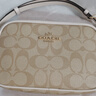 蔻馳（COACH）【品牌直供】女士JAMIE小號斜挎相機包淺卡其配白色CQ874 曬單實(shí)拍圖