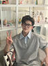 凰巣假兩件襯衫領短袖T恤男款夏季潮牌高級感polo領痞帥寬松男裝半袖 灰色L 曬單實拍圖