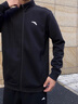 安踏（ANTA）外套男衣服運動(dòng)服飾男士立領(lǐng)開(kāi)衫春冬季健身裝加絨保暖長(cháng)袖跑步服 黑 XL 曬單實(shí)拍圖