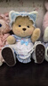 莉娜熊（TeddyTales）小熊玩偶毛絨玩具泰迪手作熊公仔娃娃生日禮物女生 蝴蝶蘭中奶茶 含鞋 搭配短毛崽崽 禮盒裝 曬單實(shí)拍圖