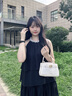 CinvaiKrose【葉一茜同款】凱莉包包女款2025年手提女包斜挎包教師節(jié)禮物生日 奶油白【送女友老婆女生禮物走心】 曬單實拍圖